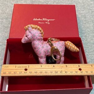 Salvatore Ferragamo silk Horse Keychain